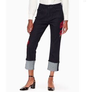 Kate Spade Poppy Embroidered Jeans